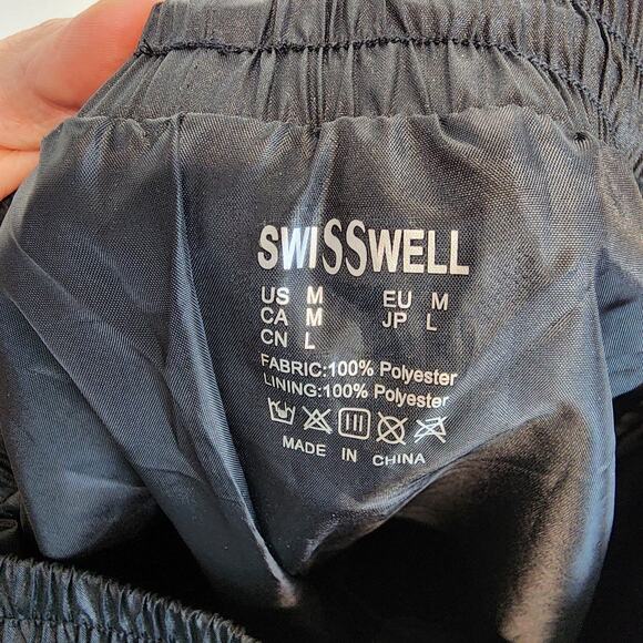 Swisswell Shell Pants Mens Medium Black Waterproof Outdoor Fishing Camping Gorp - Picture 10 of 11
